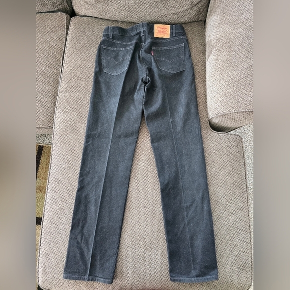 VINTAGE Levis 505 Jeans Mens 36x36 Black Mid Rise Straight Leg 90s Y2k - Picture 11 of 14